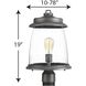 Conover 1 Light 19 inch Antique Pewter Outdoor Post Lantern
