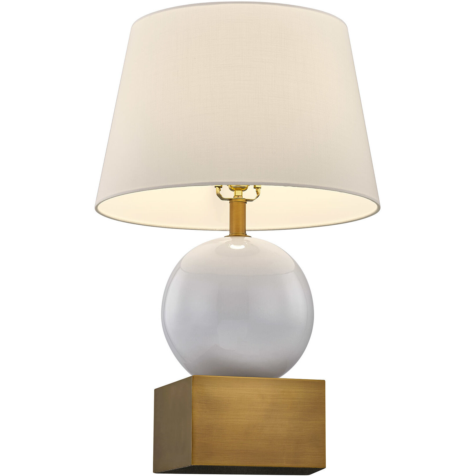 Brumfield 26.75 inch 100.00 watt Ceramic and Brass Table Lamp Portable Light, Coco & Dash