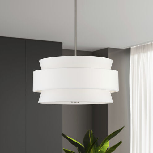 Fontana 5 Light 22 inch Brushed Nickel Pendant Chandelier Ceiling Light