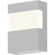 Band LED 8 inch Textured White Indoor-Outdoor Sconce, Inside-Out