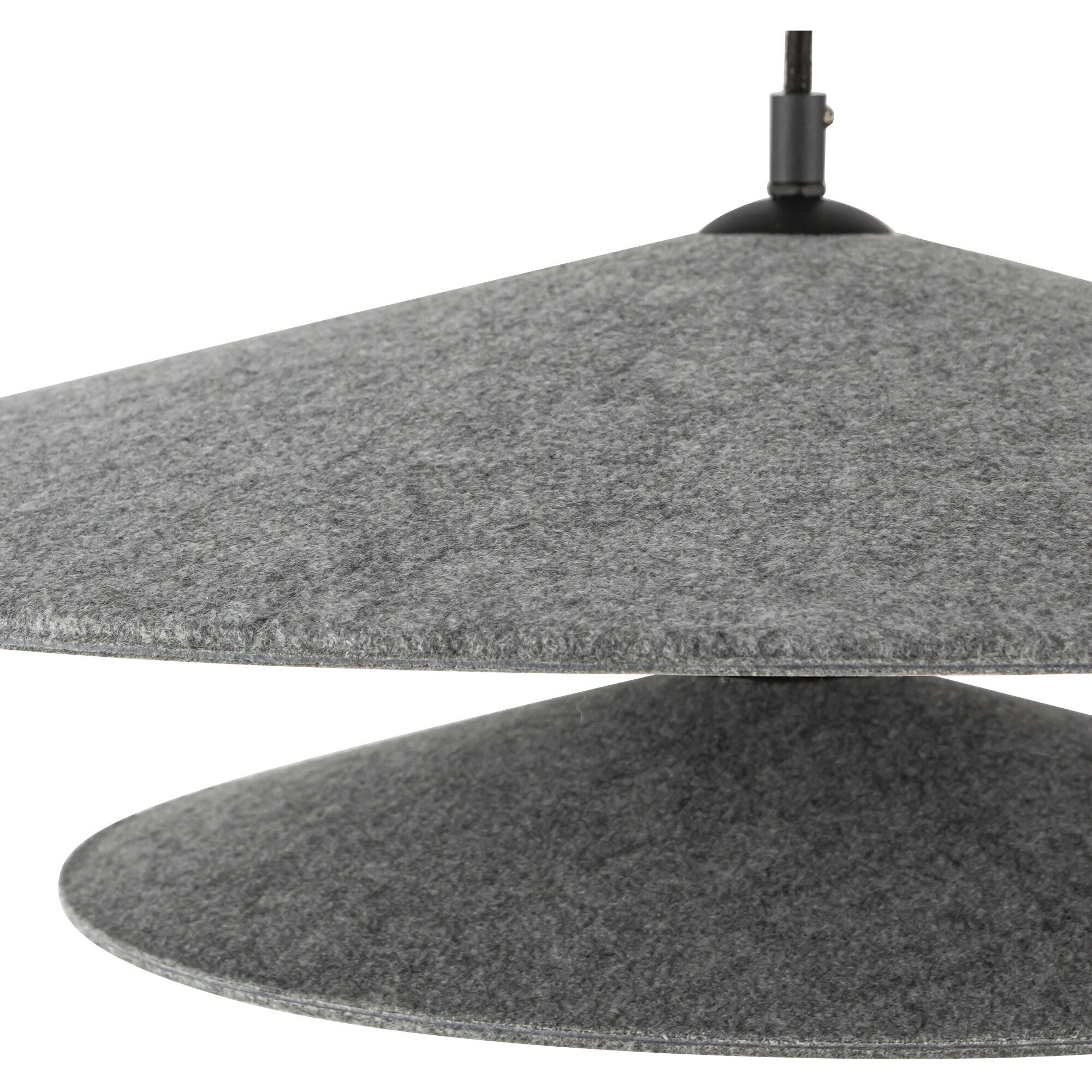 Cruz Pendant Ceiling Light in Felt - Gray, Felt Shade