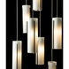 Exos Glass 9 Light 20.5 inch Black Pendant Ceiling Light in Opal, Standard Pipe