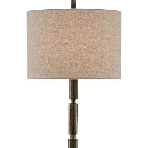 Lovat 73 inch 150 watt Dark Antique Brass/Matte Brass Floor Lamp Portable Light