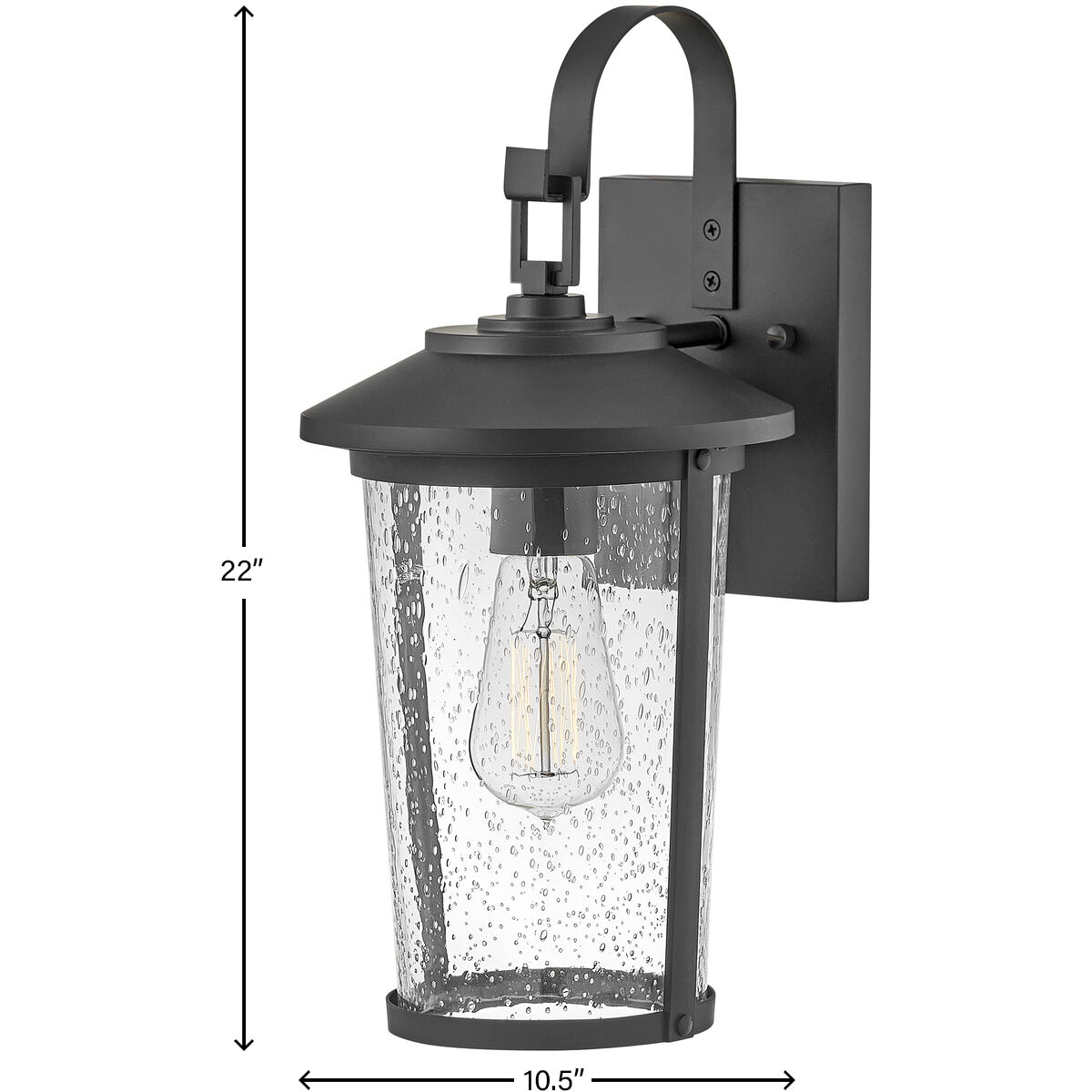 Banks LED 15 inch Black Outdoor Wall Mount