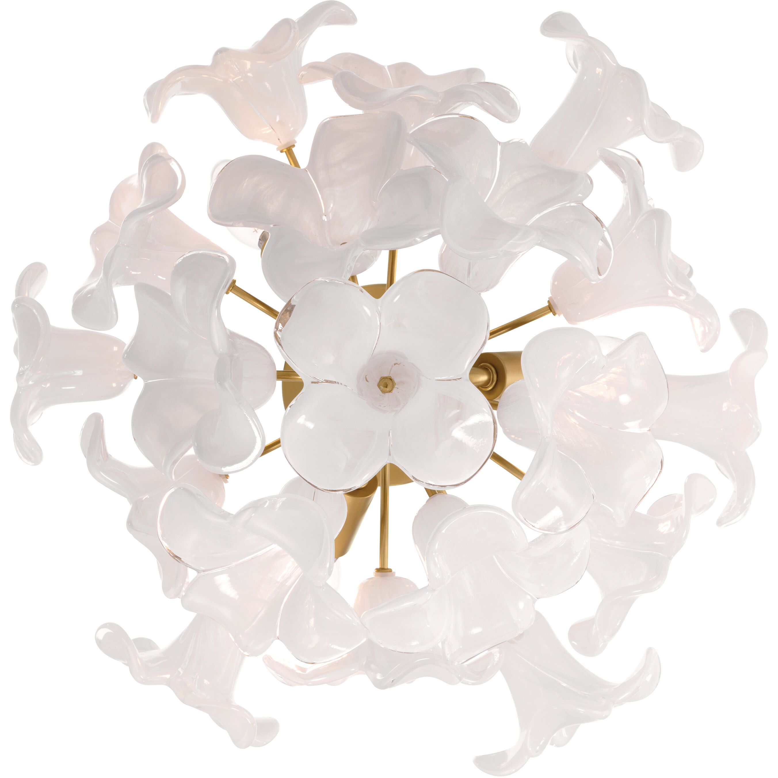 Bloome 3 Light 16.75 inch Legacy Brass Semi-Flush Mount Ceiling Light