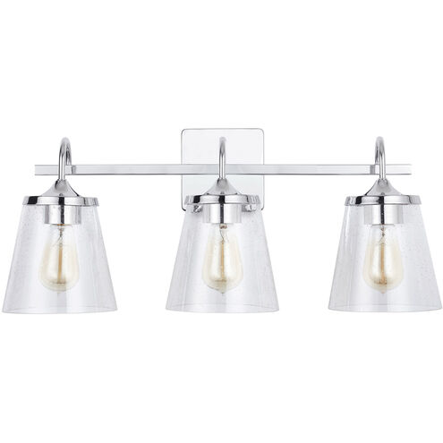 Jayne 3 Light 24.25 inch Chrome Vanity Light Wall Light