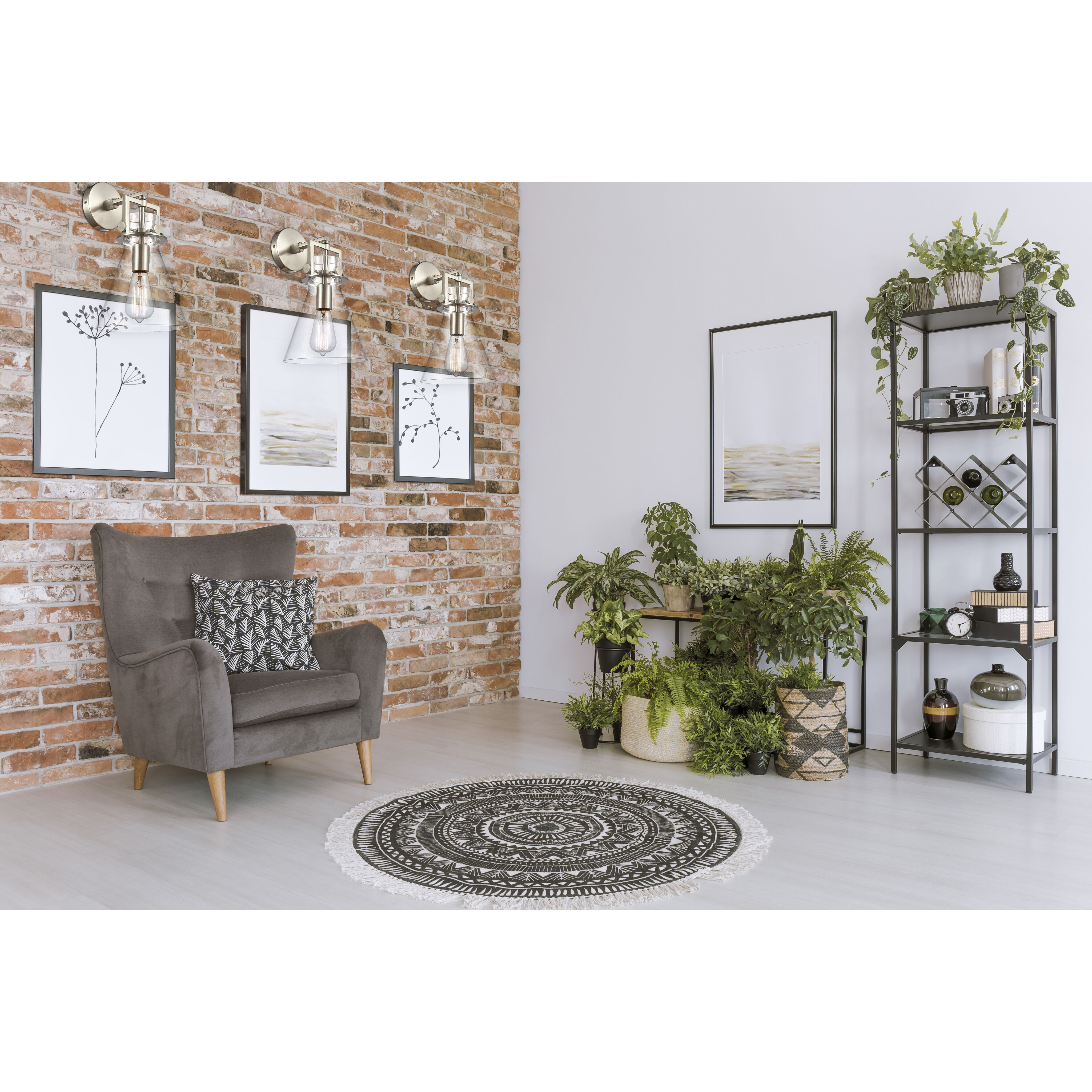 Restoration Newton LED 8 inch Brushed Satin Nickel Sconce Wall Light, Restoration