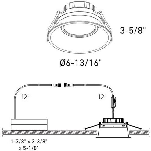 Facet White Regressed, Gimbal Down Light