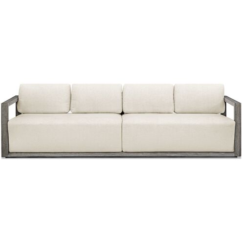 Remsen Weathered Gray and Oyster White Outdoor Sofa