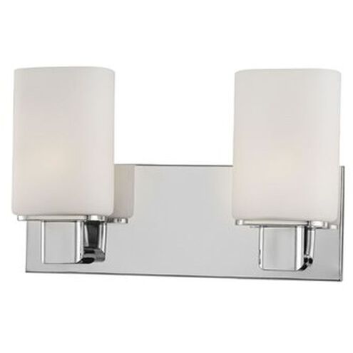 Verticale 2 Light 15 inch Chrome Vanity Light Wall Light