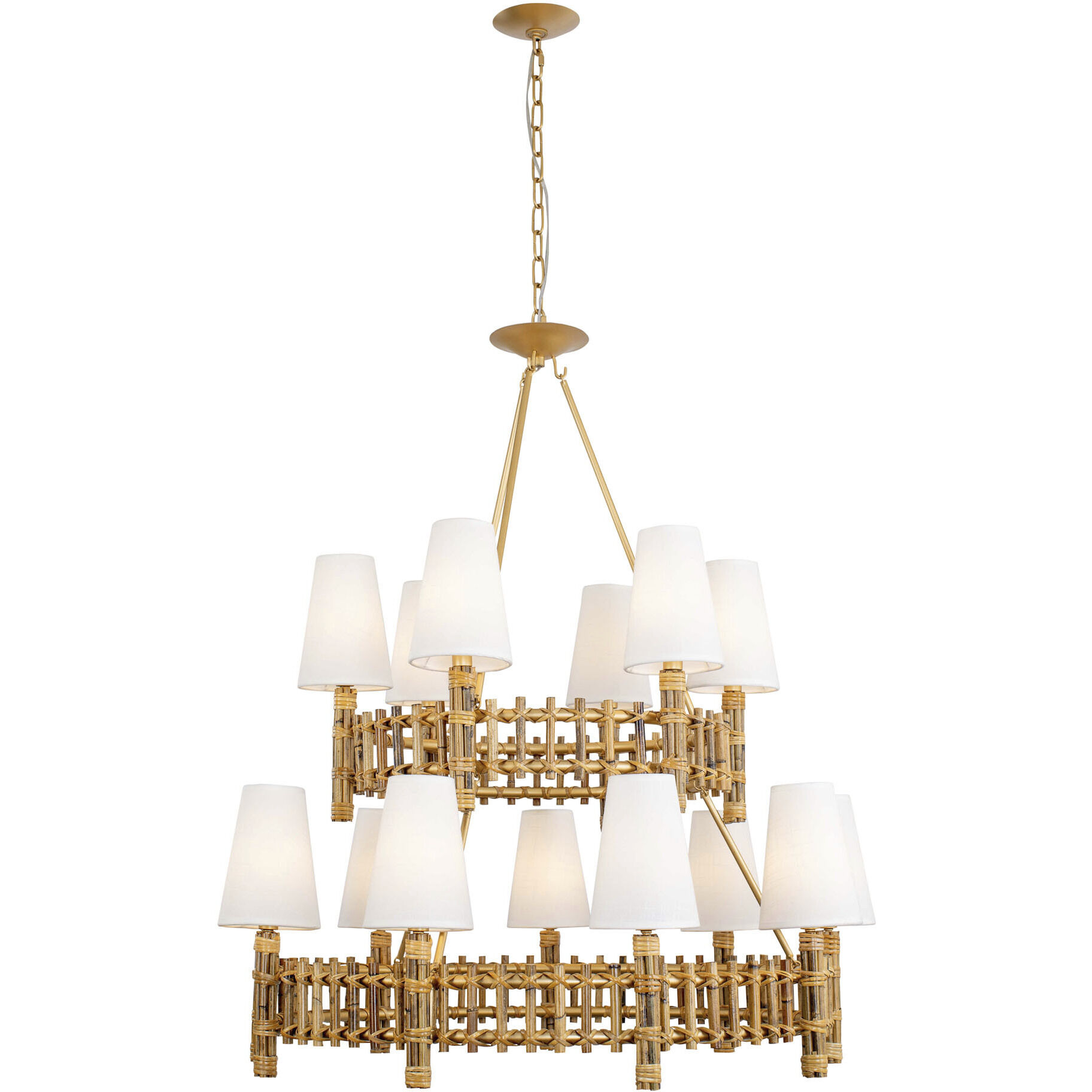 Nevis LED 36 inch French Gold Chandelier Ceiling Light
