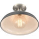 Grenville 1 Light 13 inch Brushed Nickel Semi Flush Mount Ceiling Light in Matte Black