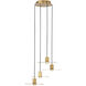 Sean Lavin Eaves LED Natural Brass Chandelier Ceiling Light, Integrated LED