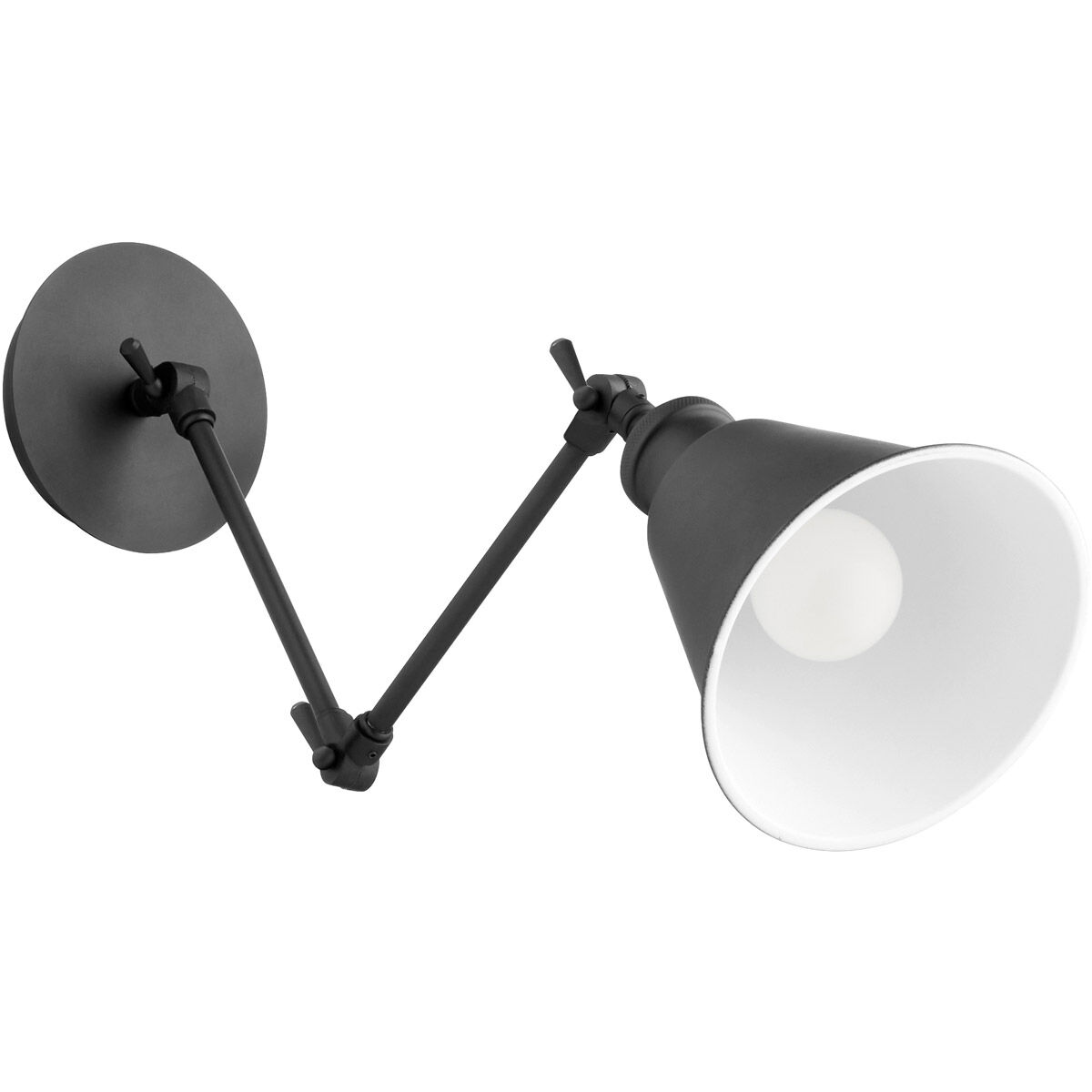 Metal Cone 29 inch 100.00 watt Noir Swing Arm Wall Sconce Wall Light