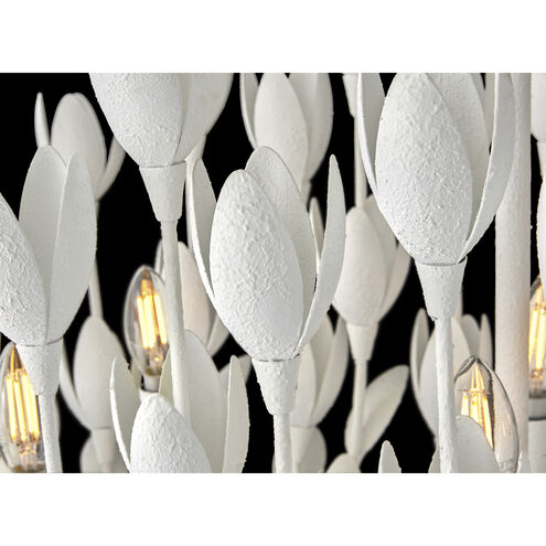 Lisa McDennon Flora LED 60 inch Textured Plaster Indoor Linear Chandelier Ceiling Light