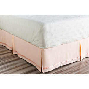 Versaille Peach, Pale Pink Queen Bed Skirt