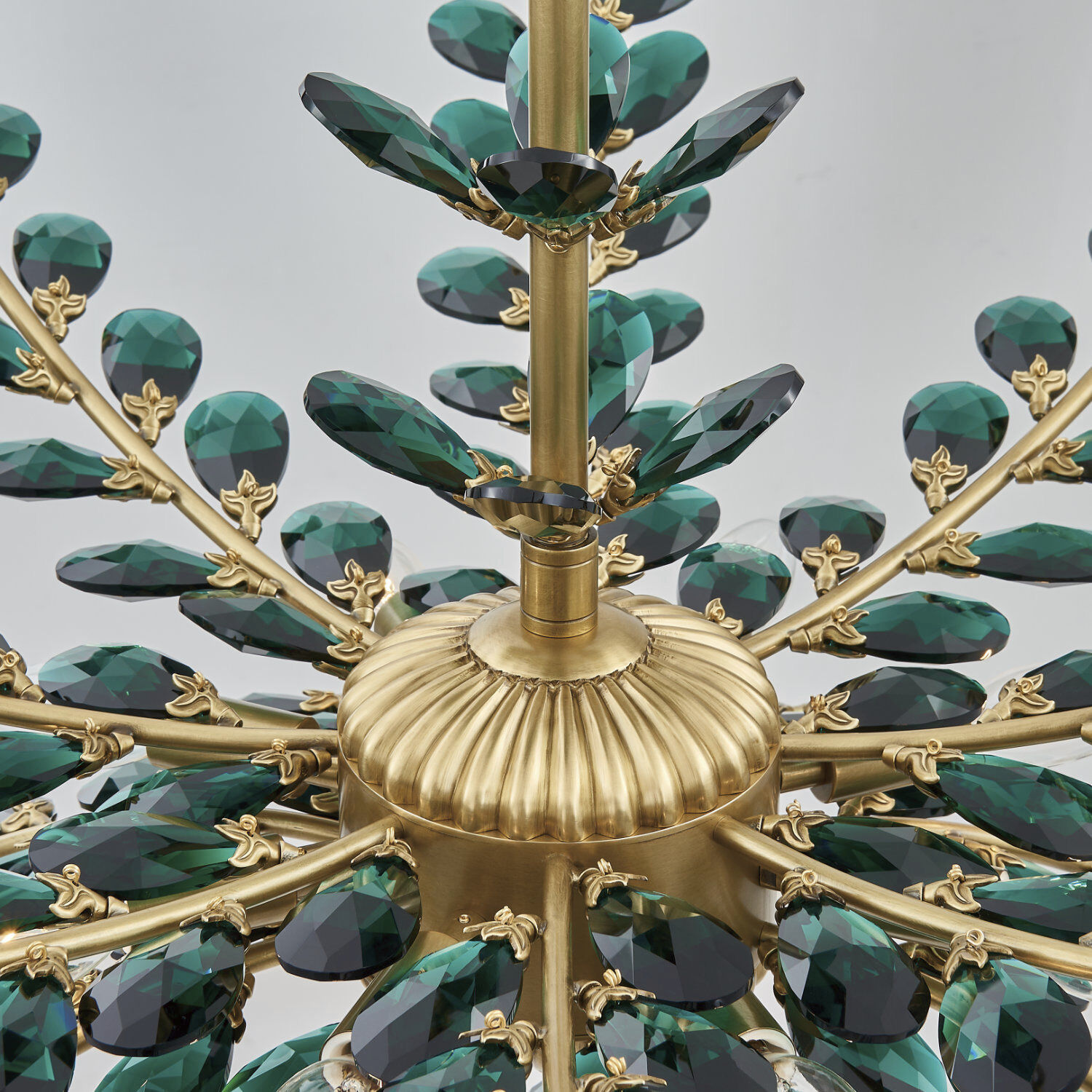 Alloro 8 Light 32 inch True Brass Pendant Ceiling Light