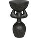 African 26 X 14 inch Black Fiber Cement Side Table