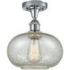 Ballston Gorham 1 Light 9.5 inch Polished Chrome Semi-Flush Mount Ceiling Light in Mica Glass, Ballston