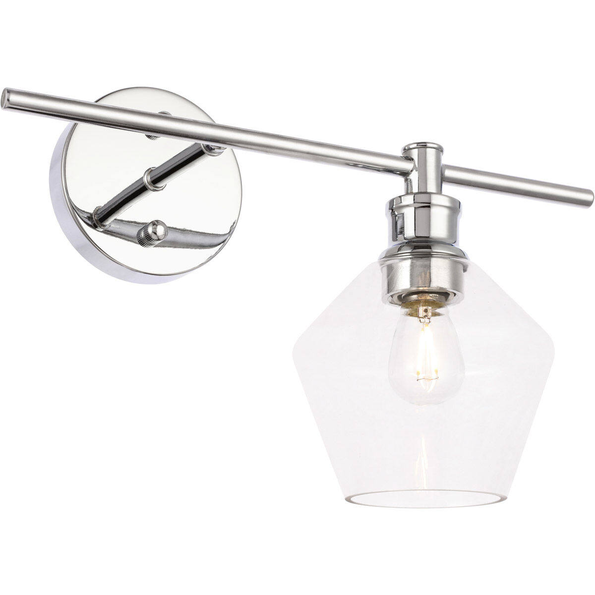 Gene 1 Light 14.7 inch Chrome Wall sconce Wall Light, Right