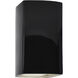 Ambiance 2 Light 7.25 inch Gloss Black ADA Wall Sconce Wall Light in Incandescent, Large