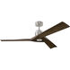 Alma 52 inch Brushed Steel with Light Grey Weathered Oak Blades Indoor/Outdoor Ceiling Fan