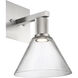 Port Nine LED 8 inch Brushed Steel Wall Sconce Wall Light in Clear