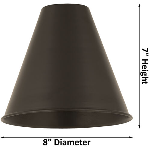 Ballston Cone 1 Light 8 inch Antique Copper Semi-Flush Mount Ceiling Light