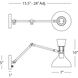 Clare Adjustable Armed Wall Sconce Wall Light in Modern Brass, Baby Blue
