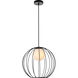 Wetzel 1 Light 16 inch Black Pendant Ceiling Light