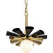 Daphne 1 Light 12.25 inch Matte Black and French Gold Pendant Ceiling Light
