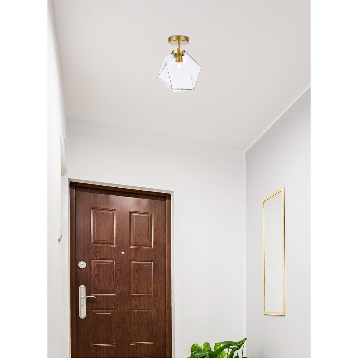 Lawrence 1 Light 10 inch Brass Flush Mount Ceiling Light