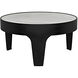 Cylinder 36 X 36 inch Matte Black Coffee Table, Round