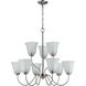 Conway 9 Light 29 inch Brushed Nickel Chandelier Ceiling Light