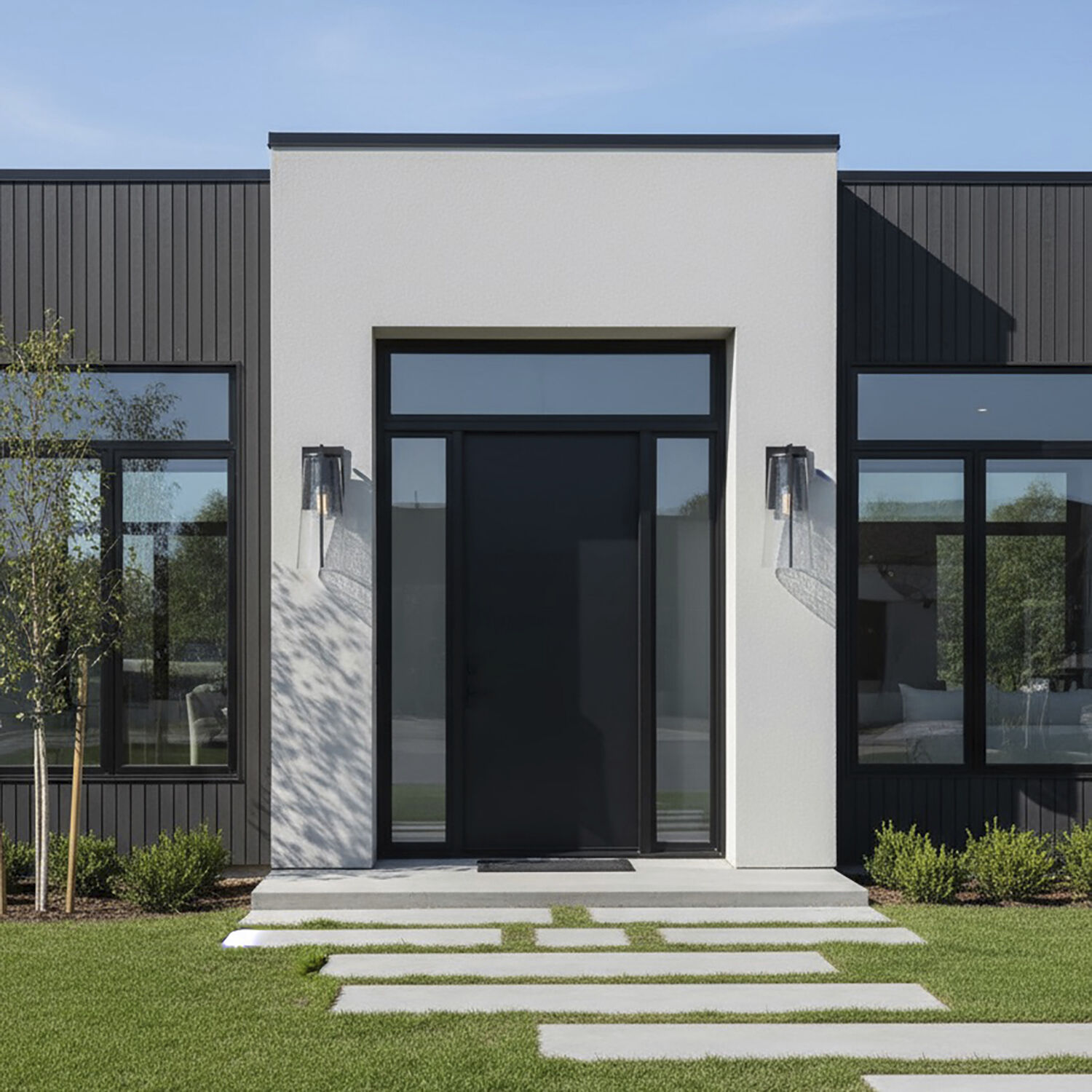 Portofino LED 14 inch Black Outdoor Wall Light