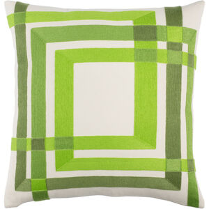 Color Form 22 X 22 inch Cream and Lime Throw Pillow
