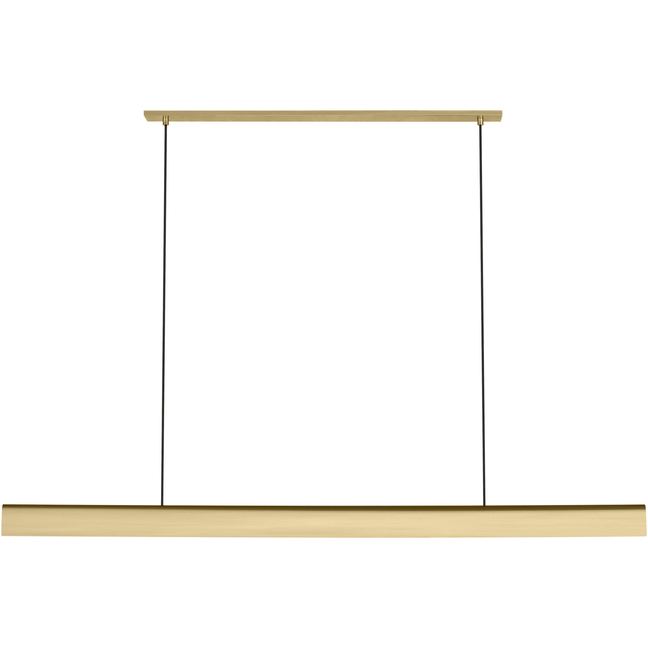 Peter Bristol Cloak LED 60 inch Hand-Rubbed Antique Brass Linear Chandelier Ceiling Light