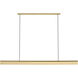 Peter Bristol Cloak LED 60 inch Hand-Rubbed Antique Brass Linear Chandelier Ceiling Light