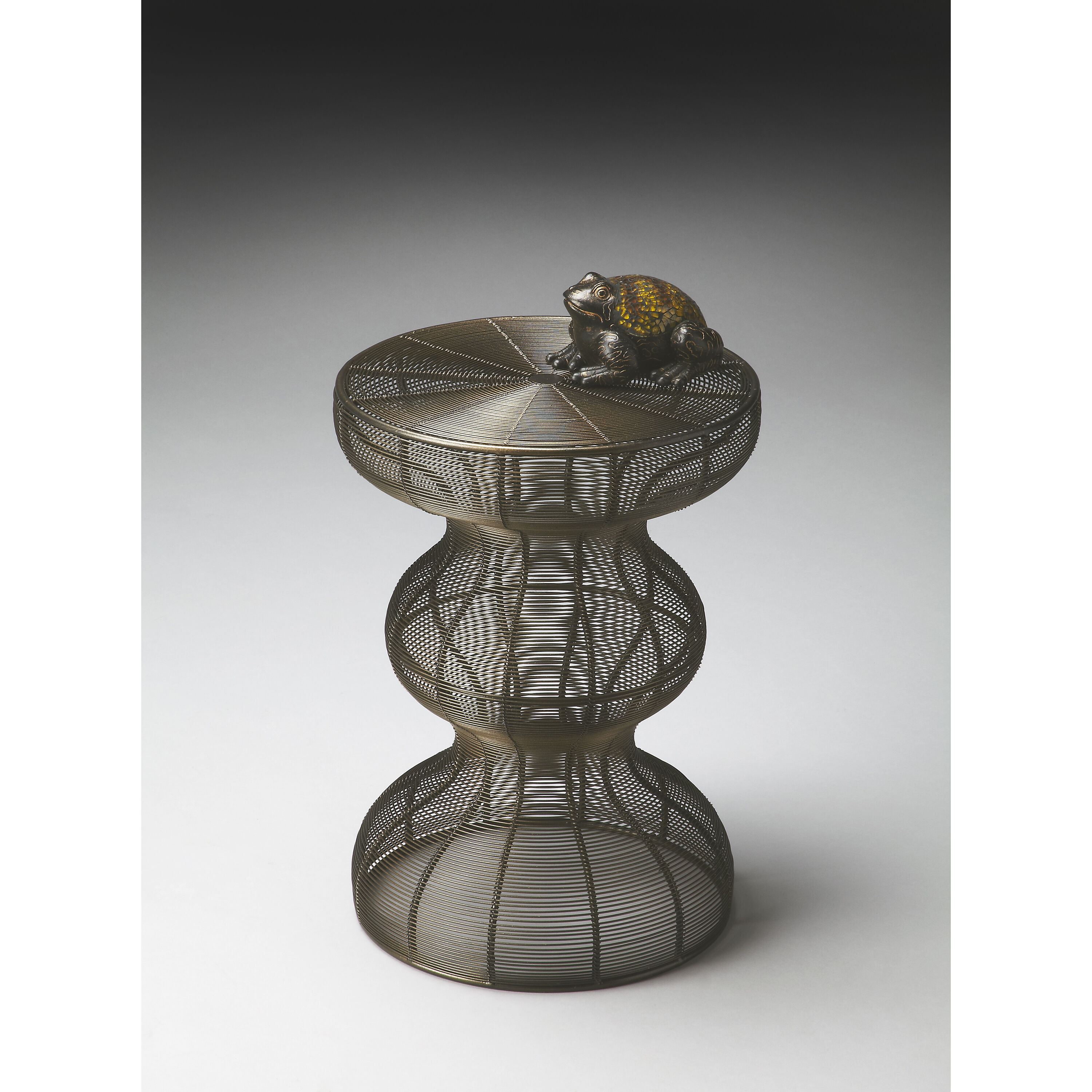 Industrial Chic Angeline Round Metal 18 X 13 inch Metalworks Accent Table