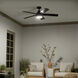 Tide 52 inch Satin Black with Weathered Medium Oak Blades Ceiling Fan