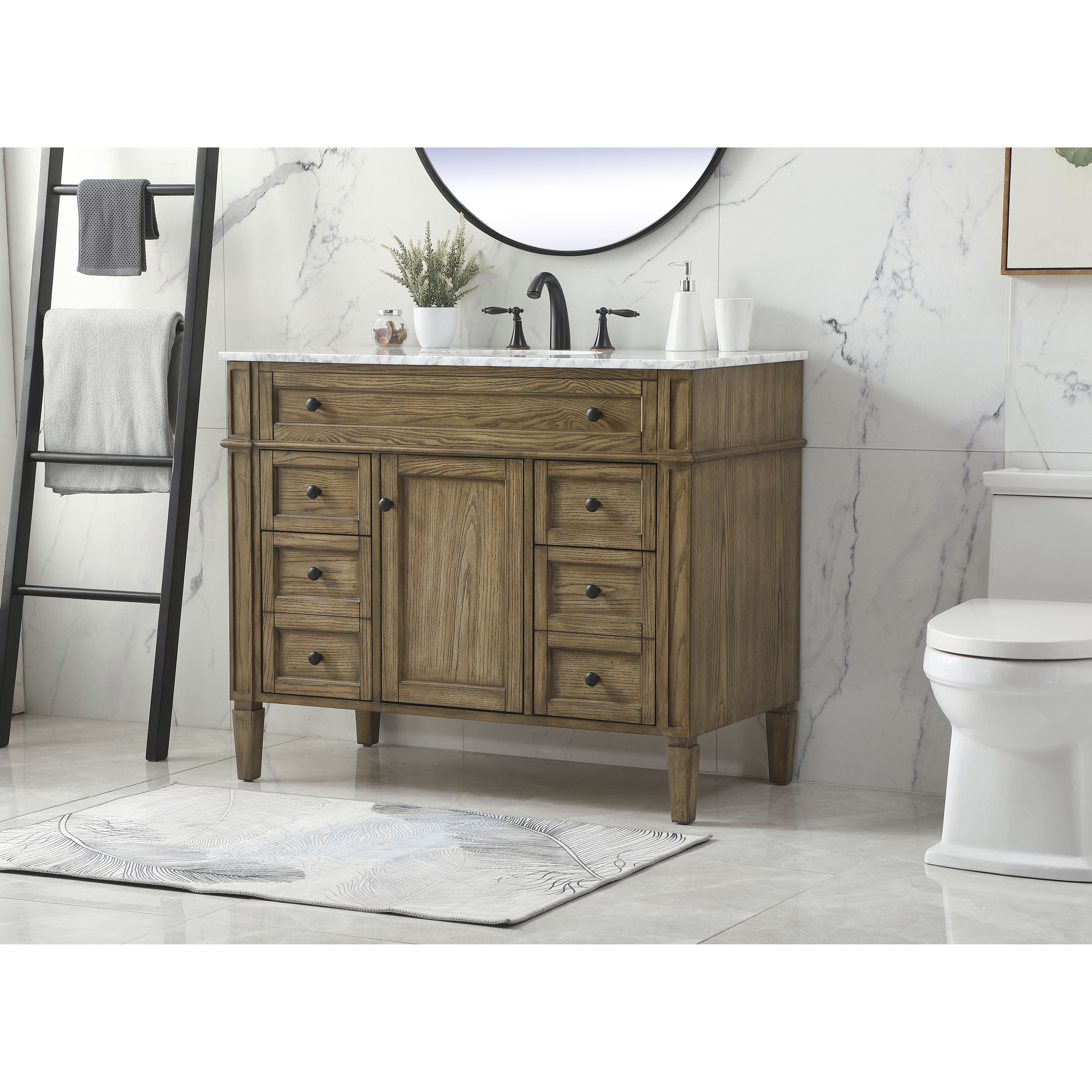 Park Avenue 42 X 22 X 35 inch Driftwood Vanity Sink Set
