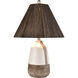 Kirkover 26 inch 9 watt White Glazed with Brown Table Lamp Portable Light