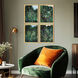 Dark Study Green and Blue and Turquoise and Teal Framed Art