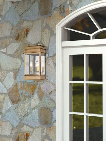 Princeton 2 Light 15 inch Antique Brass Outdoor Wall Lantern