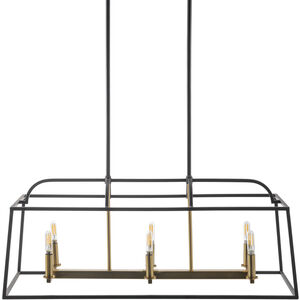 Possini 6 Light 12 inch Black Chandelier Ceiling Light