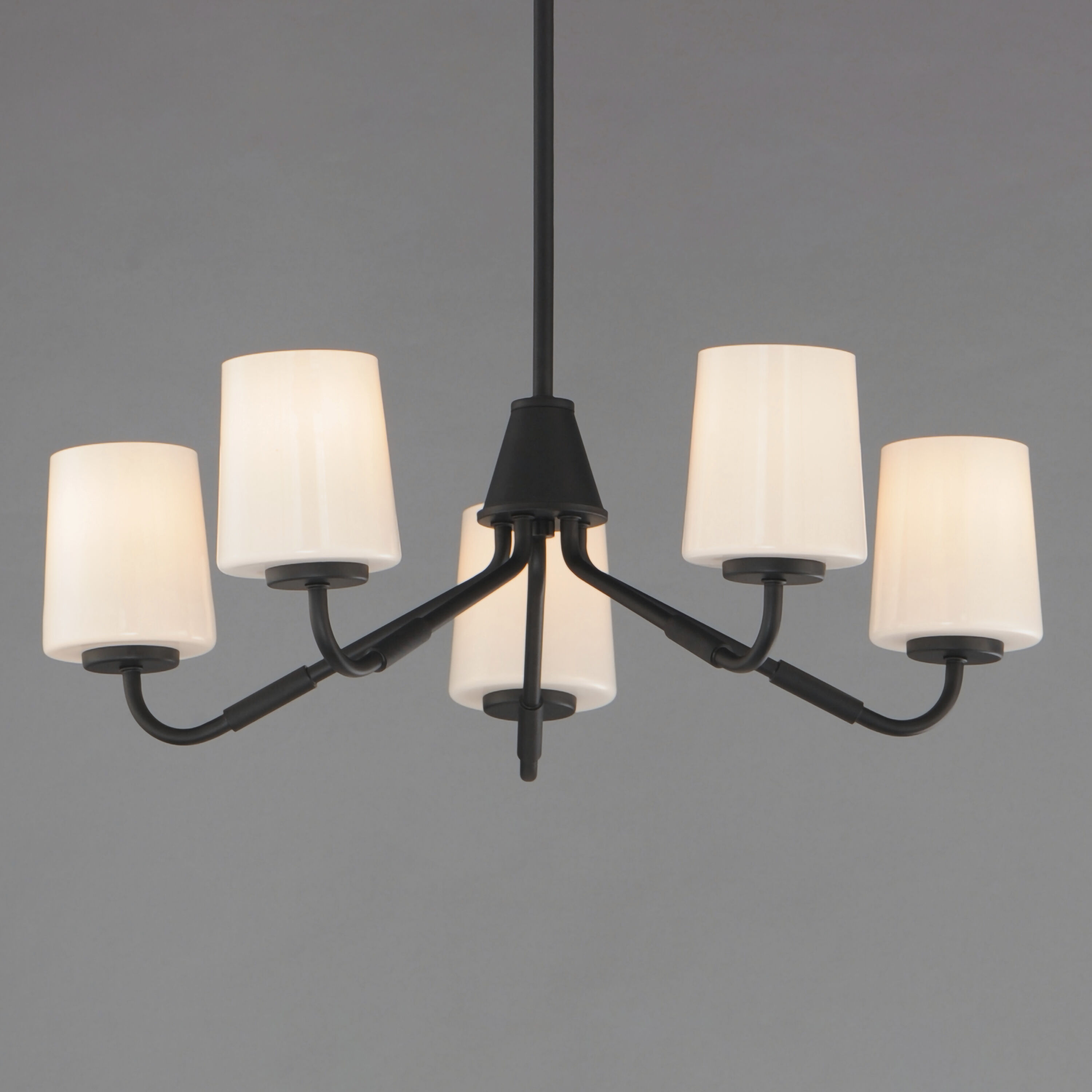 Durham 5 Light 26 inch Black Single-Tier Chandelier Ceiling Light