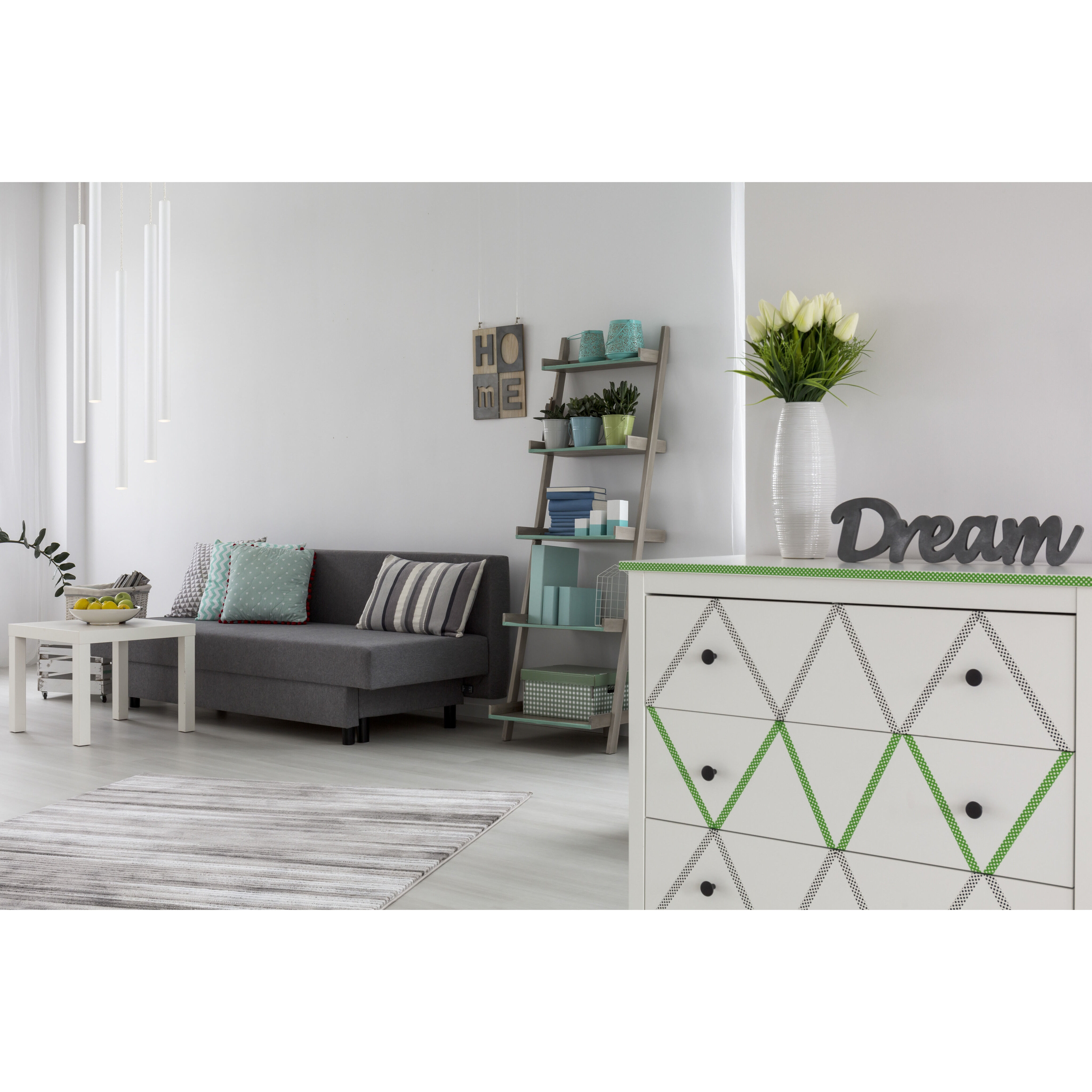 Forest LED 13.5 inch Chrome Chandelier Ceiling Light in 19, Matte White Steel