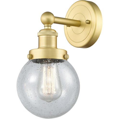 Beacon Sconce Wall Light in Satin Gold, Seedy