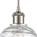 Ballston Small Deco Swirl LED 6 inch Brushed Satin Nickel Mini Pendant Ceiling Light in Silver, Ballston