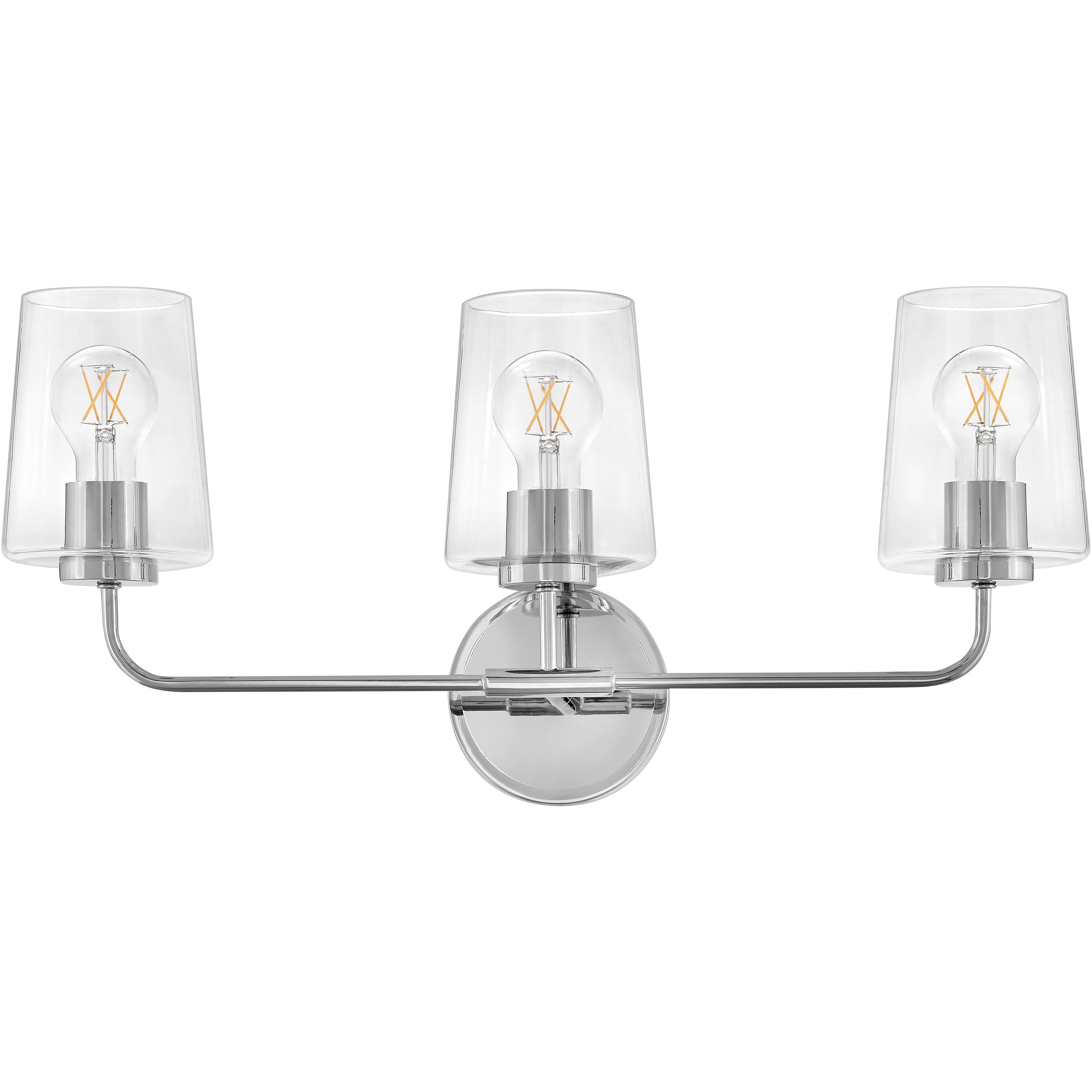 Kline 3 Light 23.75 inch Chrome Bath Wall Light in Clear